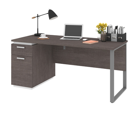 BESTAR Aquarius Computer Desk, Bark Gray/White 114400-000047